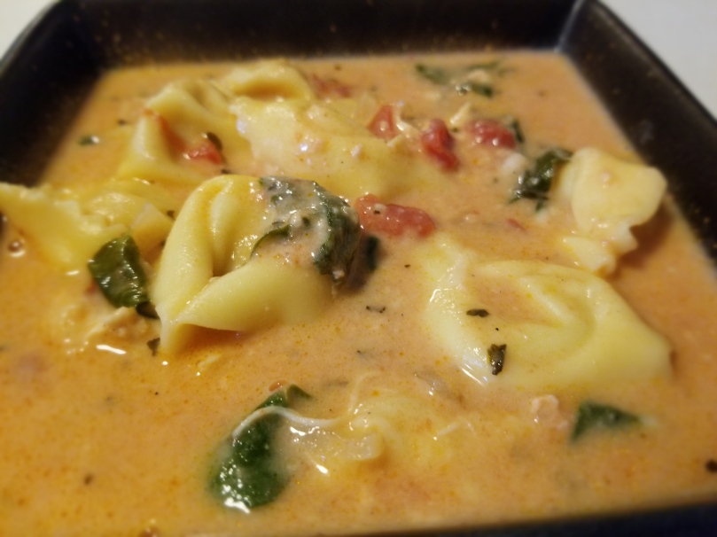 007 Creamy Tortellini, Spinach, and Chicken Soup